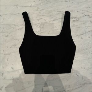 Babaton Sculpt Knit Squareneck Cropped Tank